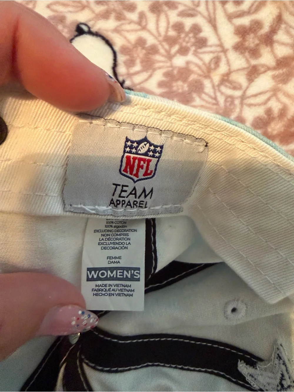 Cowboys Tie-Dye Cap in Teal and Cream